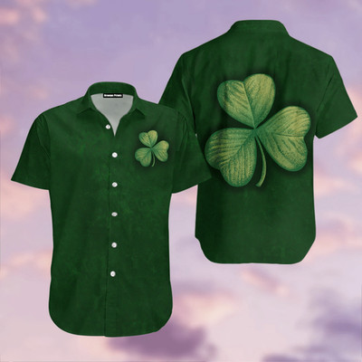 Clover Irish St. Patrick's Day Hawaiian Shirt Shamrock Lucky Unisex Gift