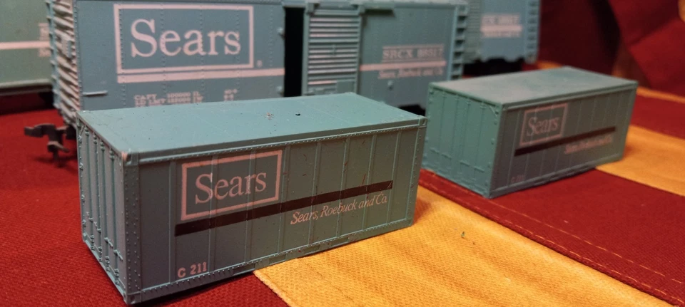💥 复古 批量 Lionel HO 比例 Boxcar Sears, Roebuck and Co. / Cox 容器 — 第 3/4 张图片