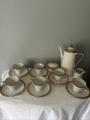 Elegant Winterling Bavaria Germany White & Gold  Coffee Tea Set