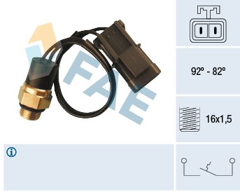 TEMPERATURE SWITCH RADIATOR FAN 37540 FOR NISSAN BLUEBIRDHatchback 1.6L 4cyl - Picture 2 of 8