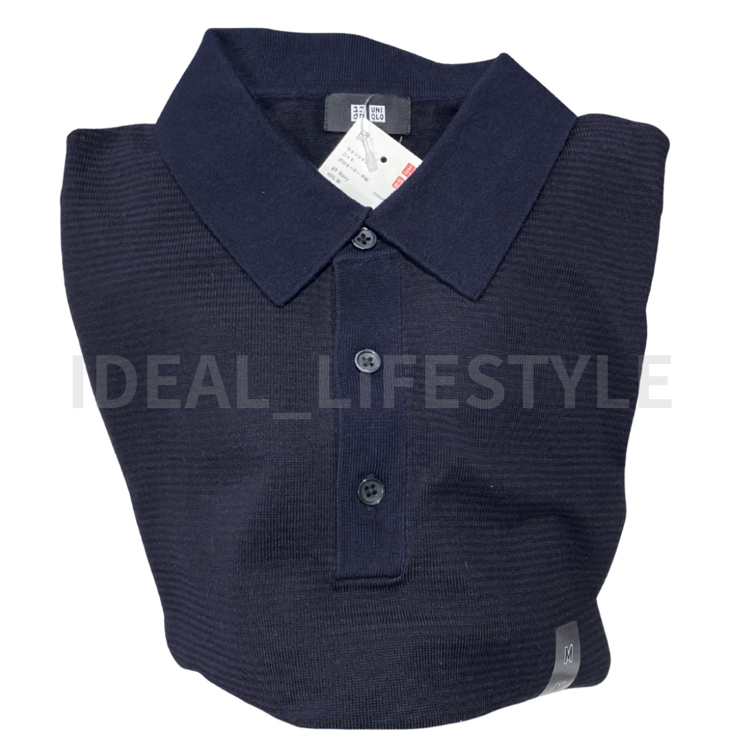 UNIQLO Washable Knitted Polo Sweater S-4XL Short Sleeve Collared Men 485611 NWT thumbnail 7