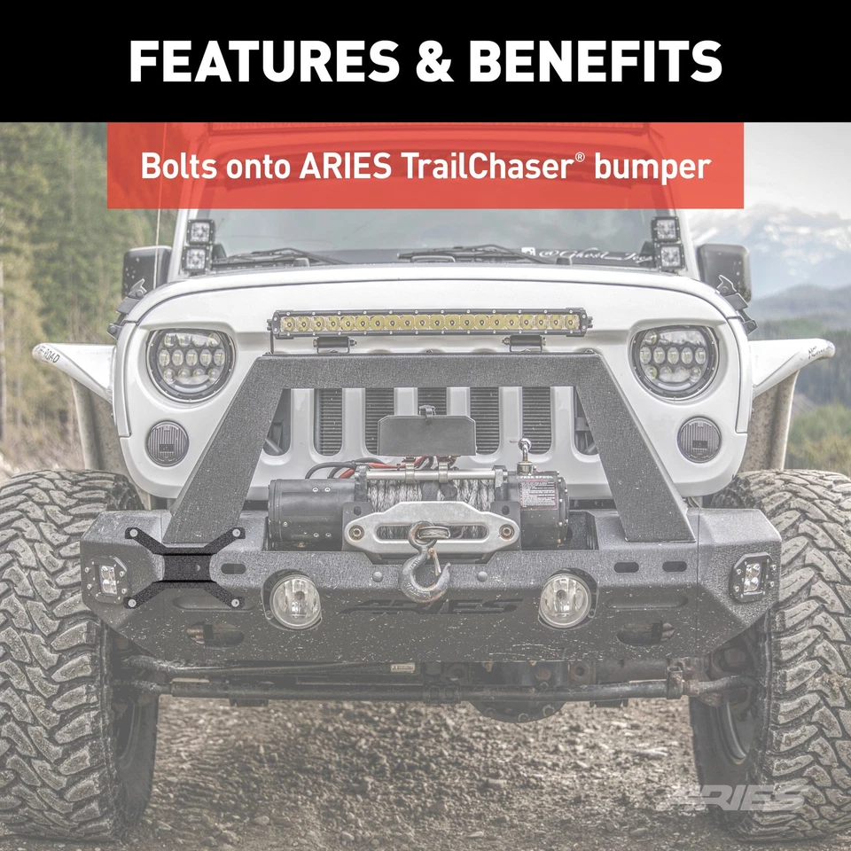 Aries Bumper License Plate Bracket Part# 55-0000 fits select Jeep Foto 4 de 4