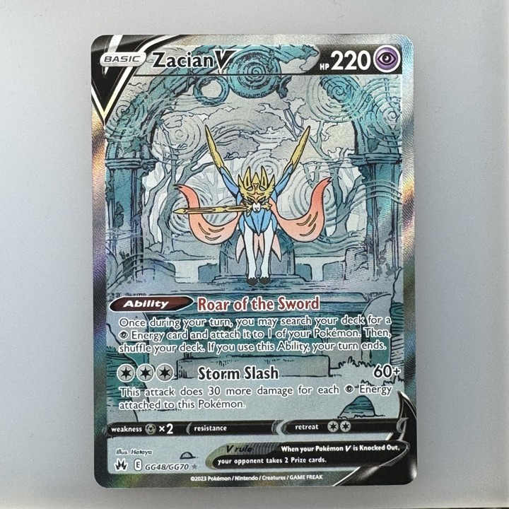 Zacian V GG48/GG70 Pokemon SWSH: Crown Zenith: Galarian Gallery Holo