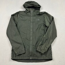 Under Armour Jacket Men Small Green Storm Fitted Windbreaker Full Zip Hood S 