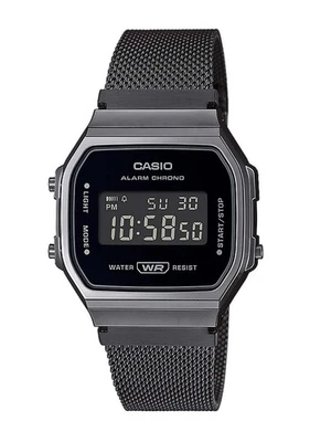 Casio A168WEMB-1BEF Vintage Iconic Digital anthrazith Milanaiseband - Bild 1 von 2