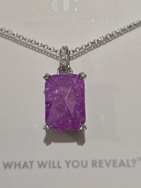 Bomb Party Necklace “Horizon’s Endless Call” NK28680 Lavender Ice Crystal Rhodiu