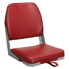Low Back Boat Seats Fold-Down Fishing Boat Seat, 1 Pack Red