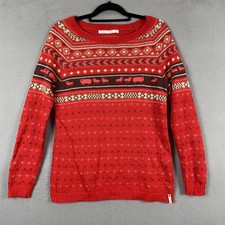 Woolrich Sweater Womens Medium Fair Isle Buffalo Sheep Wool Mohair Blend Pullove