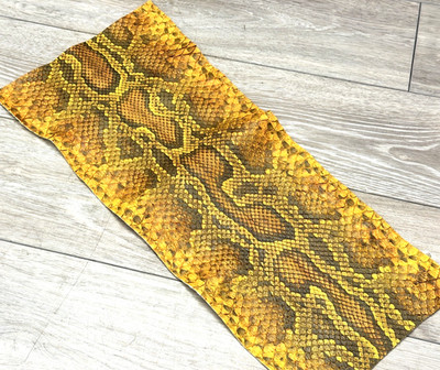 Orange Natural Burmese Python Genuine Snake Leather real hide snake skin boa 176