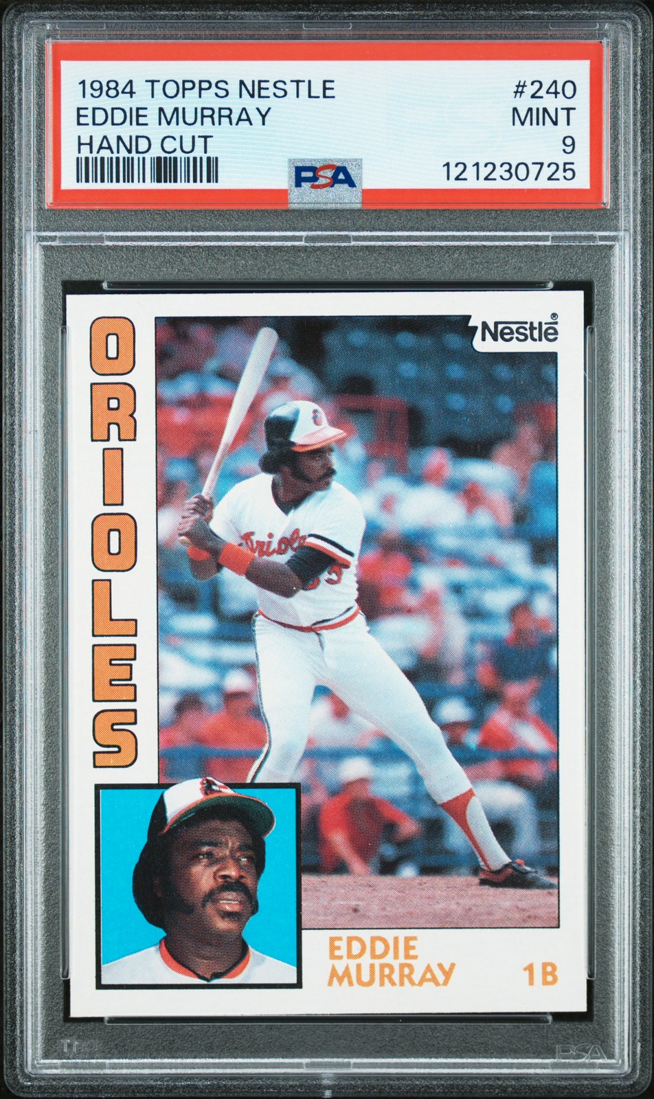 1984 TOPPS NESTLE HAND CUT #240 EDDIE MURRAY PSA 9
