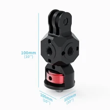 Aluminum Alloy Cold Shoe Mount Adapter 1/4 3/8 Arri Hole for DSLR Camera Cage