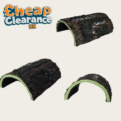 AQUARLINE Ornament Realistic Half Log Hide Aquarium Fish Tank Resin Decoration small