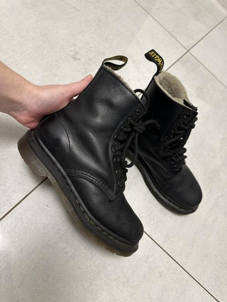 Women Dr. Martens Boots Black Leather 36 #3KRL