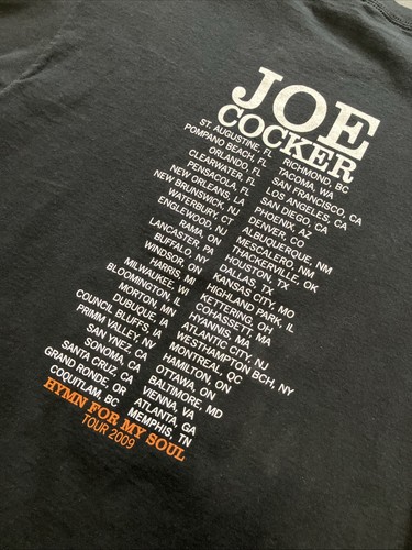 Vintage Y2K 2009 Joe Cocker Official Hymn For My Soul Live Tour Concert Shirt XL - Picture 9 of 9