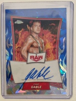 Chad Gable Topps Chrome 2025 auto blue saphire