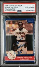 Pop 2!!🔥🔥 1985 Star Reggie Jackson #1 Perforated PSA Authentic Auto!!