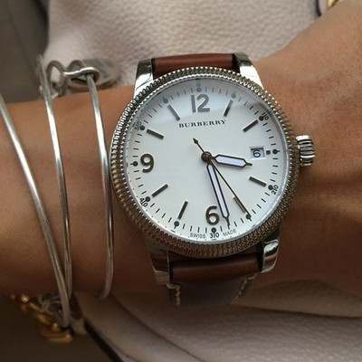  Burberry The Utilitarian Leather Watch BU7823 Women's 