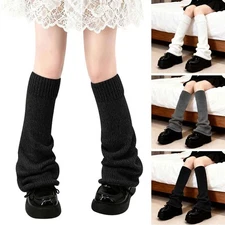 Winter Warm Knit Crochet High Knee Leg Warmers Legging Boot Foot Cover Socks US