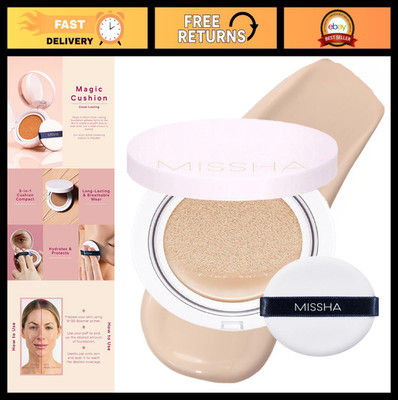 Flawless Magic Cushion Foundation No.21 Light Beige - Dewy Finish, Easy Applicat