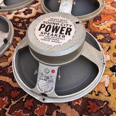 Matched Quad 4x Vintage 1972 Sound City Fane 122190 40w 15ohm 12