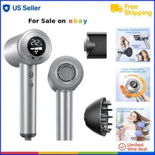 Hair Dryer Plastic Silver High Speed Ionic Blow Dryer for Fast Drying