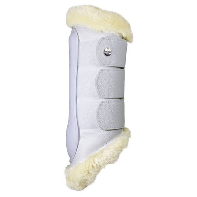 Equest Safety Soft Gamasche, 2er Set, weiß - M / Vollblut / Cob Beinschutz Pferd