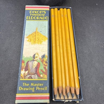 Vintage Dixon's Typhonite ELDORADO The Master Drawing Pencils  Box 11pc 5b