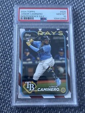 2024 Topps Junior Caminero Independence Day Rookie /76 PSA 10