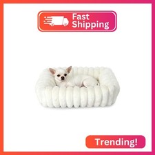 Dog Beds for Very Small Dogs Cats - Washable Rectangle Comfy Sleeping Puppy Be