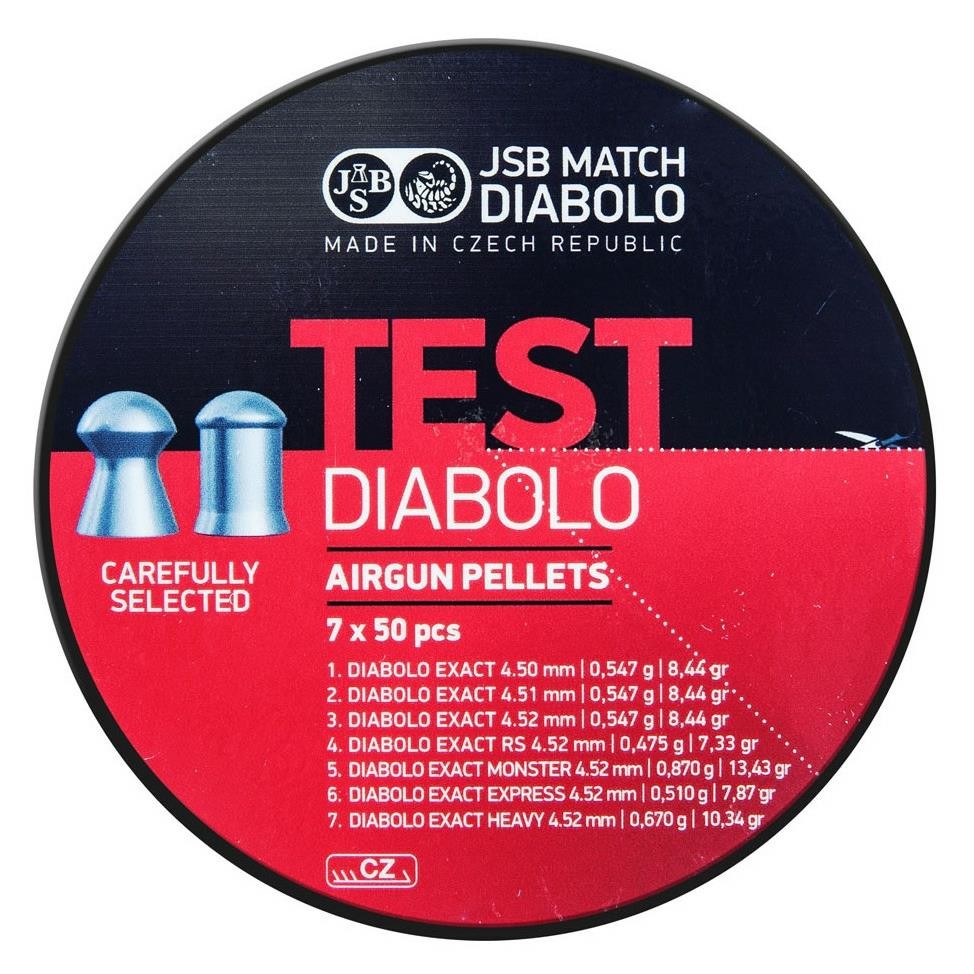 JSB Exact Diabolo .177 TEST Sample with 7 Types Airgun Pellets 350pce