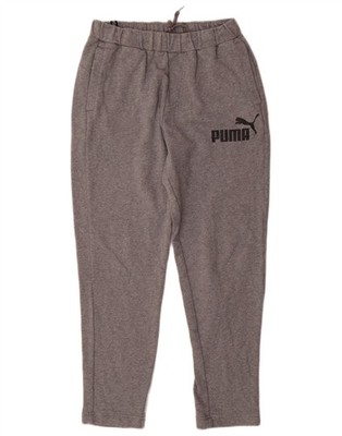 PUMA Mens Graphic Tracksuit Trousers Medium  Grey Flecked Cotton BT14