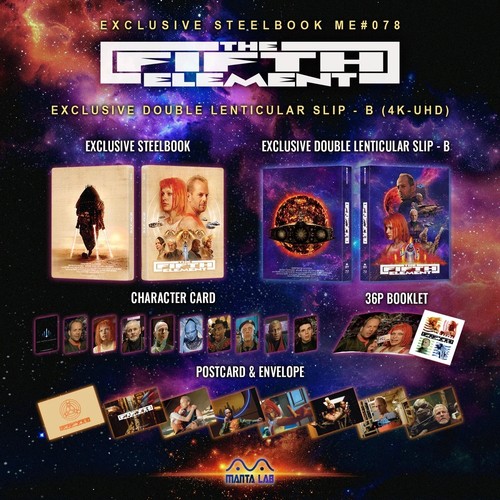 FIFTH ELEMENT MANTA LAB 4K UHD BLURAY STEELBOOK ONE-CLICK BOXSET *NEW & SEALED* - Picture 5 of 24