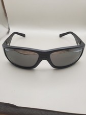 Maui Jim Wassup MJ123-02W Polarized Wrap Rectangle Black/Gray Men Sunglasses