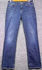 Calvin Klein Jeans Women's 29x32 Mid Rise Straight Leg Dark Wash Stretch Denim
