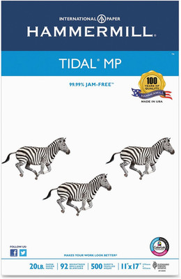 Printer Paper, 20 Lb Tidal Copy Paper, 11 X 17-92 Bright, Made in the USA, 16202