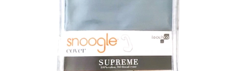 Funda de almohada Leachco Snoogle Supreme Cool azul 300 hilos - ¡Nueva! Foto 4 de 4