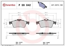 BREMBO Bremsbeläge Bremsbelagsatz Bremsklötze XTRA LINE Hinten P 59 042X