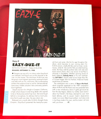 Eazy-E Eazy-Duz-It Album Cover Art PICTURE / PRINT 9'' x 7'' NW.A./NWA