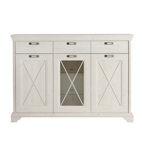 Highboard - Pinie weiß - 178 cm breit Anrichte Buffet Sideboard Buffetschrank - Bild 2 von 6