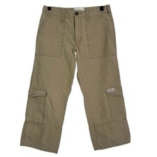 Vintage Y2K Abercrombie Paratroop Military Cargo Utility Crop Pants Capri Size 4