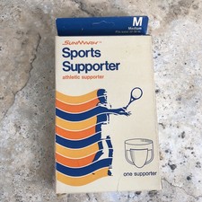 VINTAGE SUNMARK SPORTS ATHLETIC SUPPORTER JOCKSTRAP MENS SIZE MEDIUM - NOS
