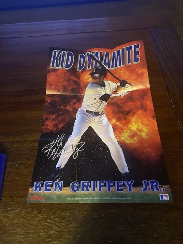 Ken Griffey Jr 1993 Kelloggs Seattle Mariners Kid Dynamite MLB Poster 13.5x9⚾️