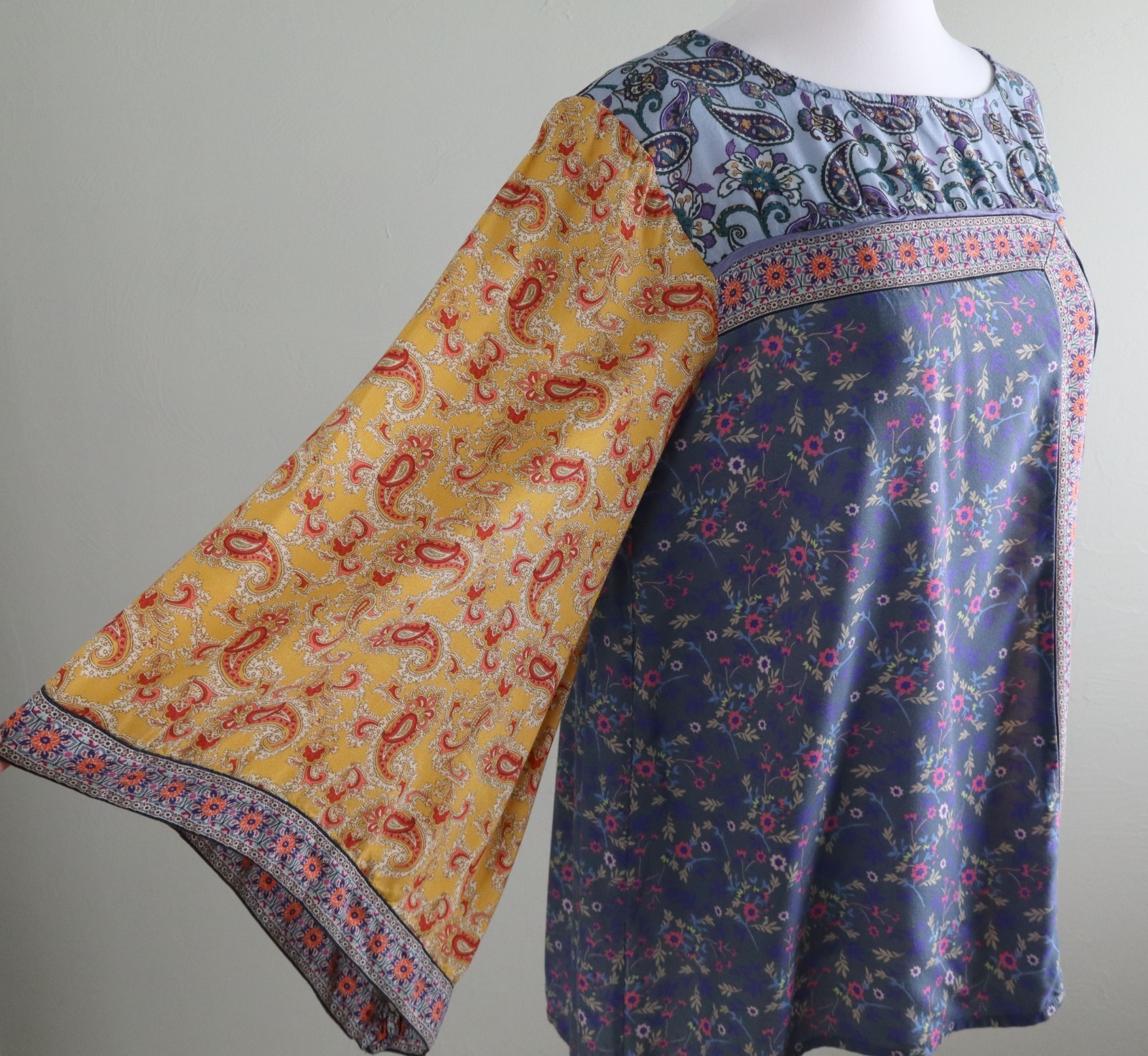 SUNDANCE Catalog $138 Mixed Patchwork Floral Pais… - image 3