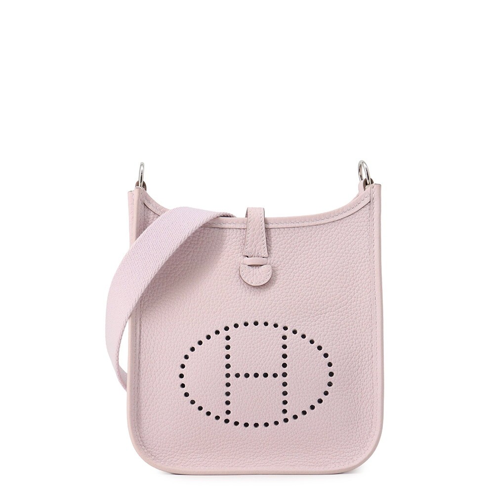 HERMES Evelyne Short Size TPM Taurillon Clemence mauve pail