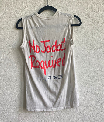 1985 Vintage Phil Collins No Jacket Required Cut Off Tee Muscle Shirt Tank M