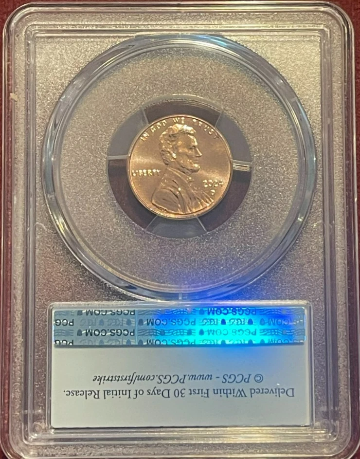 2024 D Lincoln SHIELD Cent 1c PCGS MS67RD FIRST STRIKE FLAG - Image 2 of 2