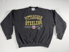 Vintage Pittsburgh Steelers Sweatshirt Mens Large NFL Football Logo Athletic