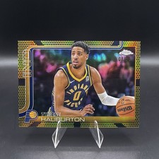 2025-26 Topps Chrome Tyrese Haliburton Gold Basketball Border Refractor 8/50