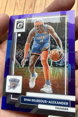 SHAI GILGEOUS ALEXANDER DONRUSS CHROME OPTIC PURPLE PRIZM PARALLEL RARE HOT OKC