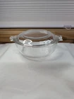 Pyrex Vintage 019 20 oz. 600ml Clear Glass Round Bakeware w/Lid 681 C-13